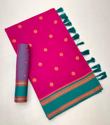 KirshnaFashion Self Design Bollywood Art Silk Saree(Pink)