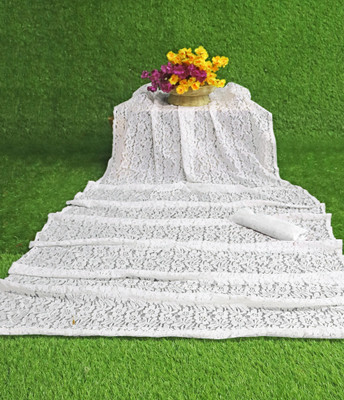 Fashion Nexa Dyed Bollywood Brasso Saree(White)