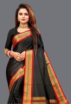 SEASON FAB Woven Banarasi Pure Silk, Cotton Silk Saree(Multicolor)