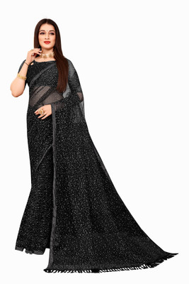 LADYSUTRA Self Design Bollywood Net Saree(Multicolor)