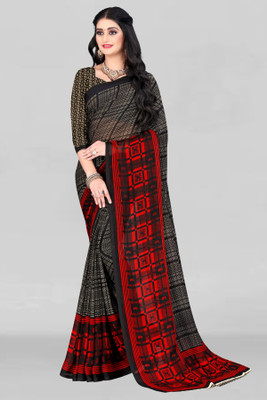 Leelavati Embroidered Bollywood Georgette Saree(Black)