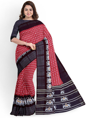 Suntex Printed Kalamkari Art Silk Saree(Orange)
