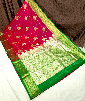 Spewim Woven Banarasi Art Silk Saree(Pink)