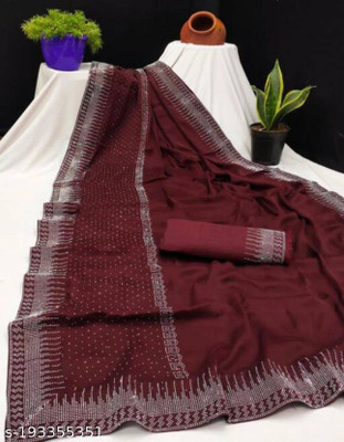 MARUTISAREE Self Design Bollywood Georgette Saree(Maroon)