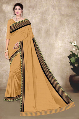 RANISATII Self Design Daily Wear Silk Blend Saree(Beige)