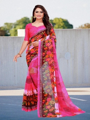 Saadhvi Printed Daily Wear Georgette Saree(Multicolor)