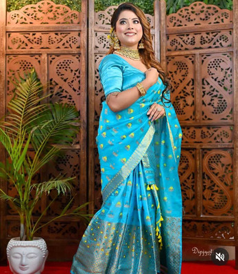 YASA CREATION Woven Mekhela Chador Pure Silk Saree(Multicolor)