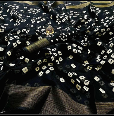 Saadhvi Digital Print Bollywood Georgette Saree(Black)