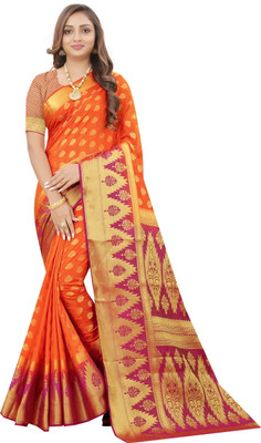 Balaji Dyed Banarasi Nylon Saree(Multicolor)
