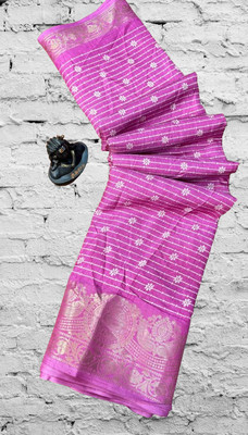 Shirodhari Printed Bollywood Silk Blend Saree(Pink)