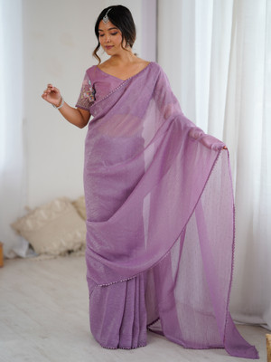 Tasrika Embellished Bollywood Tissue Saree(Purple)