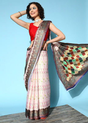 Divastri Printed Bollywood Satin Saree(Beige)