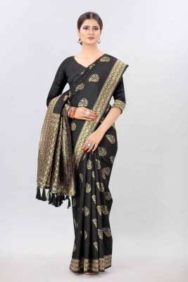 Divastri Woven Banarasi Art Silk Saree(Black)