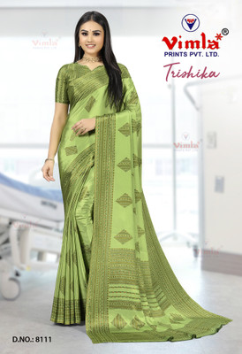 Vimla Printed Daily Wear Tussar Silk Saree(Light Green)