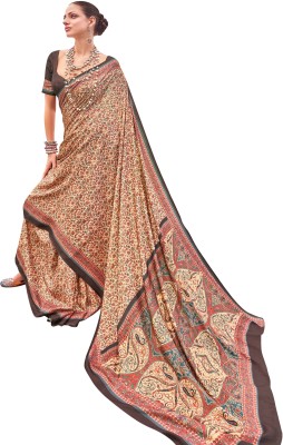 Divastri Printed Daily Wear Art Silk Saree(Beige)