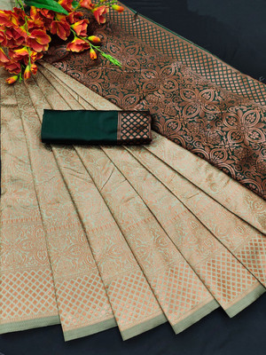 SNH EXPORT Self Design Banarasi Jacquard Saree(Multicolor)