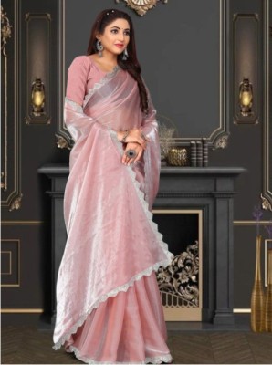 mahakal Self Design Bollywood Silk Blend Saree(Pink)