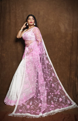 Mondal saree center Printed Daily Wear Net Saree(Multicolor)