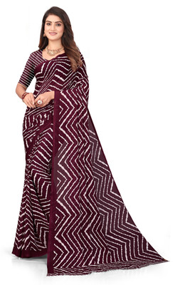 vdc Printed Daily Wear Georgette Saree(Maroon)