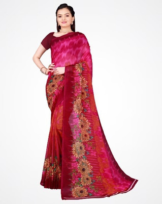 Saadhvi Printed Daily Wear Georgette Saree(Multicolor)