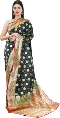 Preyashdeep Fashion trends Woven Banarasi Art Silk Saree(Green)