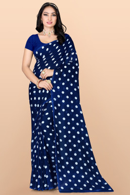 Divastri Printed, Self Design Daily Wear Georgette Saree(Dark Blue)