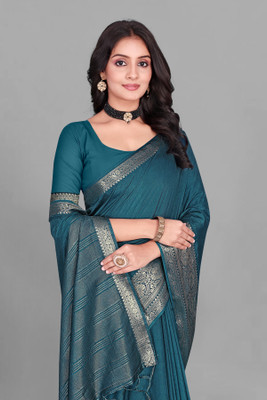 Aarunika MNT Printed Bollywood Pure Silk Saree(Blue)