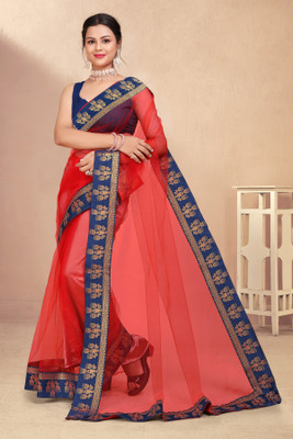 sarvagny clothing Self Design Bollywood Net Saree(Black)