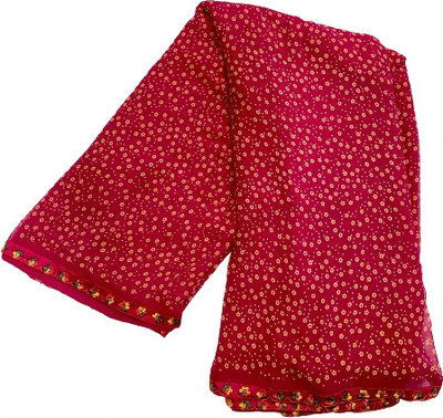 NAVKAR TEXTILES Printed Bollywood Georgette Saree(Red)