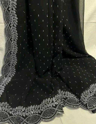 MAVITA MS Embellished Bollywood Chiffon Saree(Black)