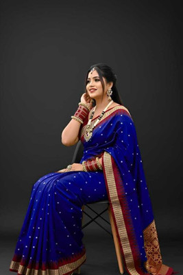 Tilfelle Woven Sambalpuri Silk Blend Saree(Blue)