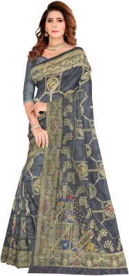 VASTRAM Woven Handloom Handloom Art Silk Saree(Grey)