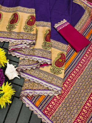 Divastri Printed Daily Wear Cotton Blend Saree(Multicolor)