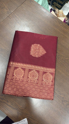 GATISHVAM TEXTILE Woven, Paisley Banarasi Art Silk Saree(Maroon)