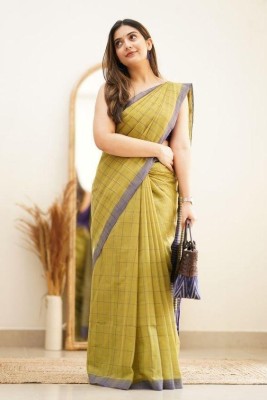 Keshri nandan Digital Print Daily Wear Cotton Linen Saree(Multicolor)