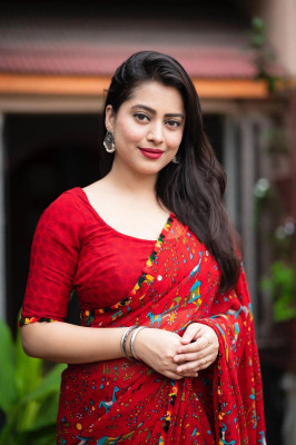 vdc Printed Bollywood Georgette Saree(Multicolor)