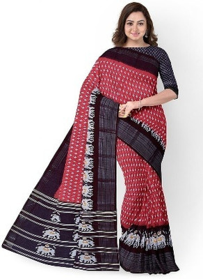 HouseOfCommon Printed Daily Wear Lycra Blend Saree(Multicolor)