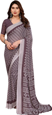 Moda Rapido Printed Daily Wear Georgette Saree(Purple)
