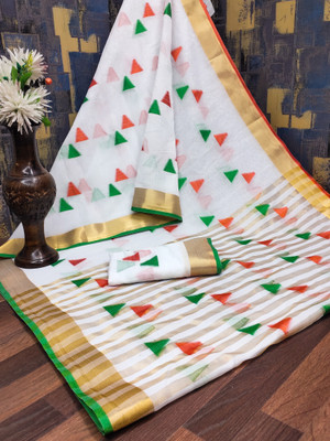 MUSHAK Self Design Gadwal Cotton Silk Saree(Multicolor)