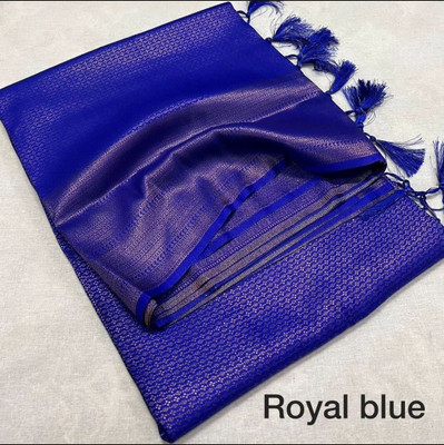 Divastri Self Design Banarasi Viscose Rayon Saree(Blue)