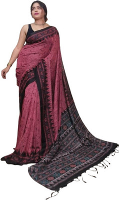 kalpana handloom Self Design Handloom Cotton Blend Saree(Multicolor)