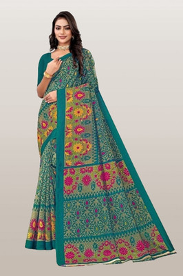 Vimalnath Synthetics Printed Daily Wear Art Silk Saree(Blue)