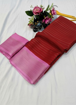 Classy Foriever Woven Bollywood Silk Blend Saree(Maroon)