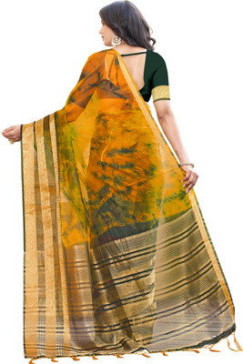 Aarunika IC Dyed Bollywood Organza Saree(Green)