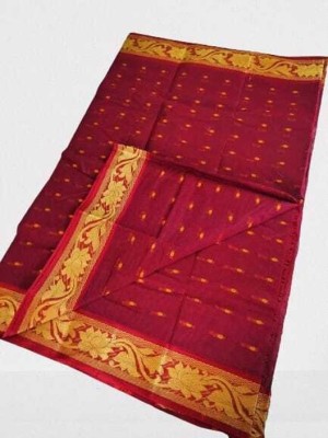 BDF Fashion Printed Tant Pure Cotton Saree(Multicolor)