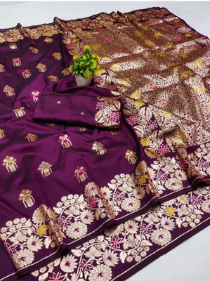 HOUSEOFDREAM Printed Banarasi Art Silk Saree(Green)