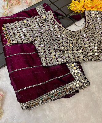 jashvicreation Embroidered Bollywood Georgette Saree(Maroon)