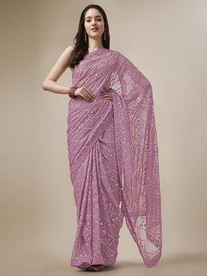 Moda Rapido Embroidered Daily Wear Georgette Saree(Pink)