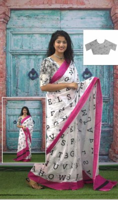 NIKHILAM Blocked Printed, Color Block, Dyed, Floral Print, Printed Daily Wear Pure Cotton Saree(Pink)