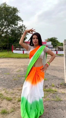 Aarunika SKT Digital Print Bollywood Art Silk Saree(Multicolor)